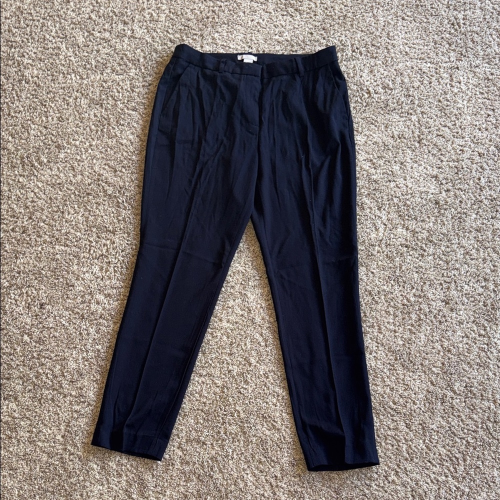 H & M navy ankle trousers size 10